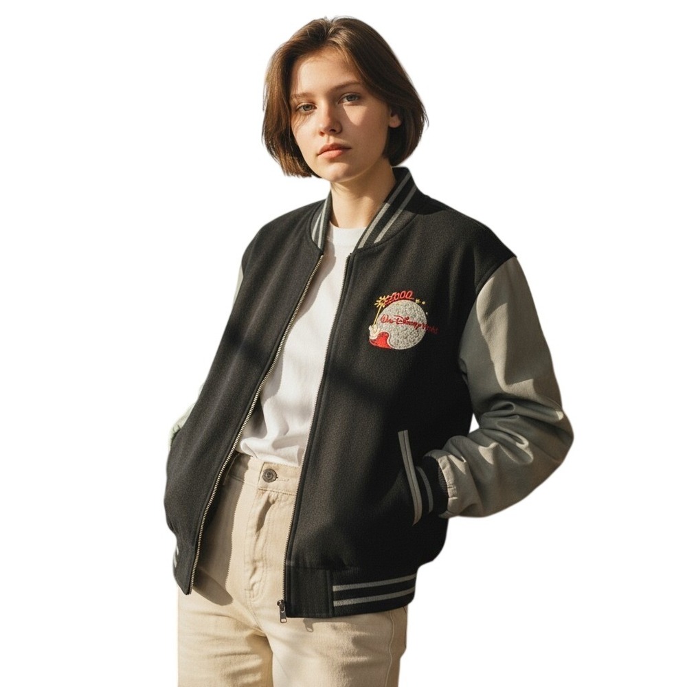 Walt Disney World 2000 Millennium Sorcerer Mickey Suede Varsity Jacket‎ Small